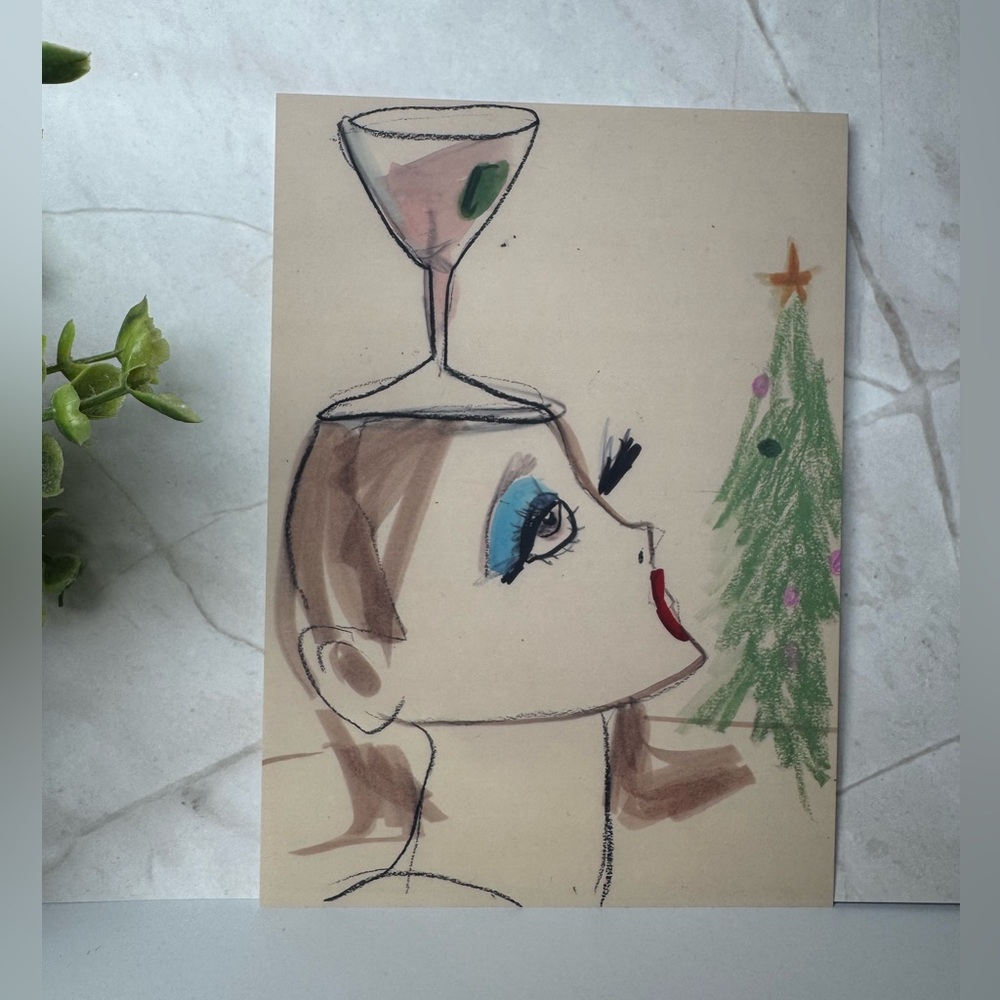 Blairz Blair Breitenstein Mini Martini Christmas Print